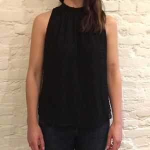 Daniel Rainn black dot halter top